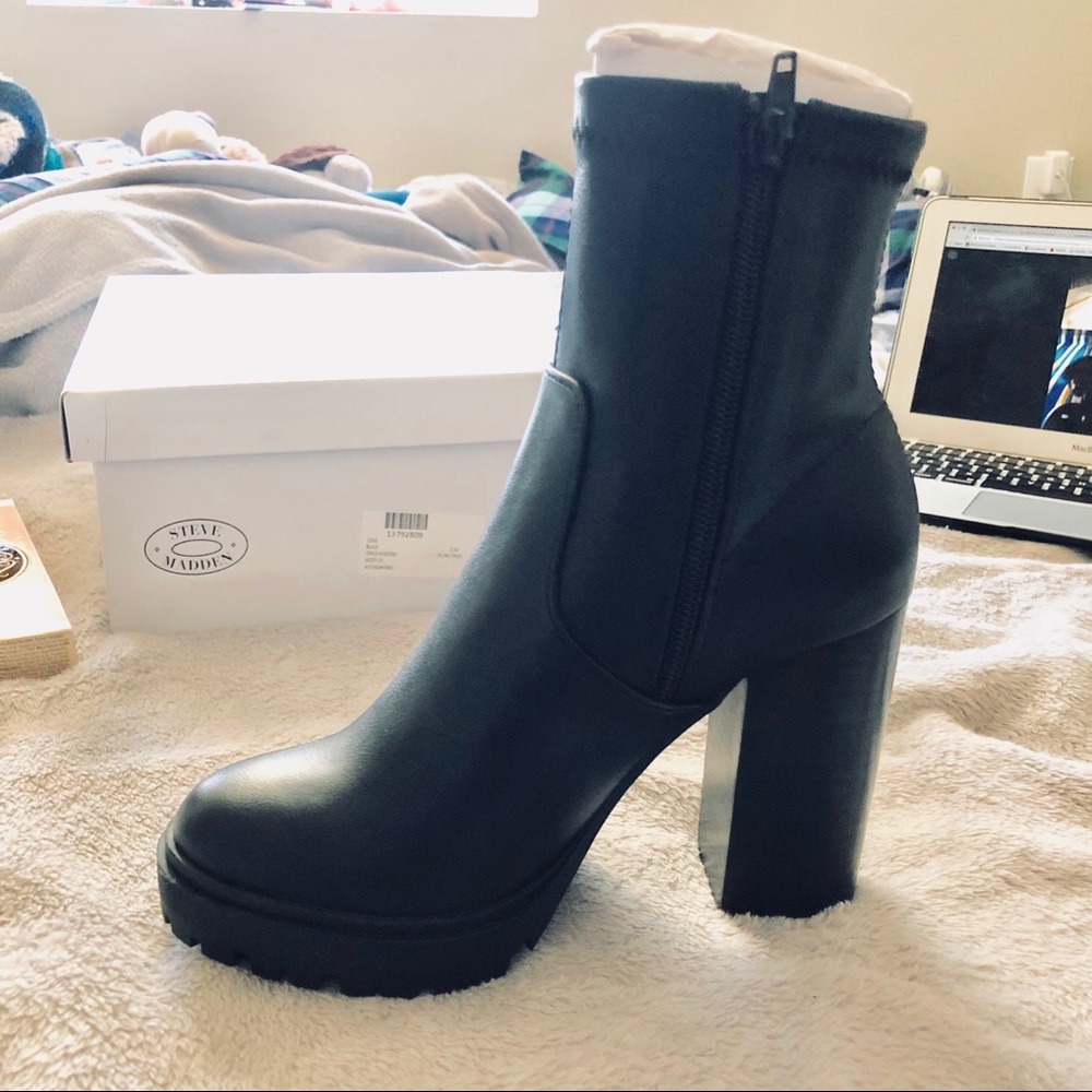Steve Madden Legend Sock Boots - Picture 4 of 8